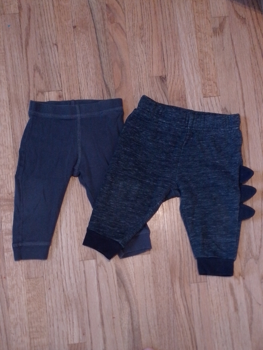 Baby Dark Gray Dino Detail Jogger Pants - Set Bundle